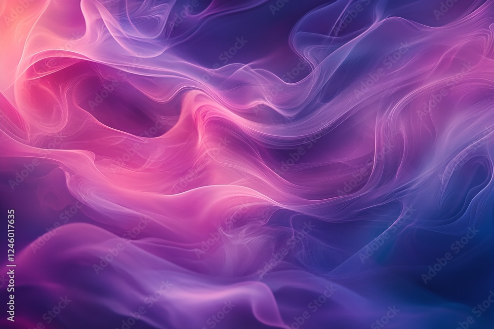 Ethereal Flow of Vibrant Pink and Purple Abstract Smoke on Dark Background Ethereal Flow of Vibrant Pink and Purple Abstract Smoke on Dark Background