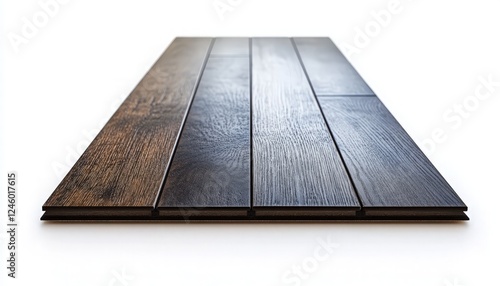 Varied Wooden Floor Panels on White Surface for Interior Design Display