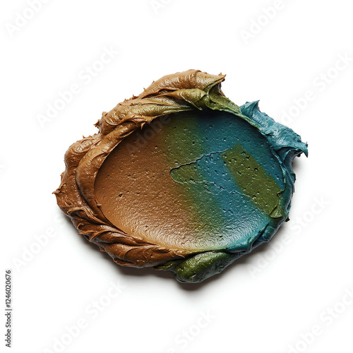 watercolor paints and brushes strokes on white background