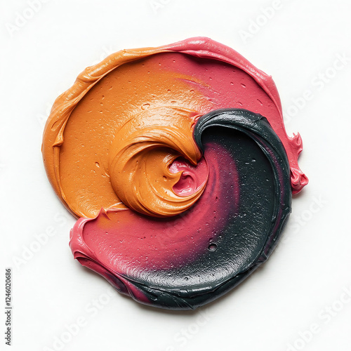 watercolor paints and brushes strokes on white background