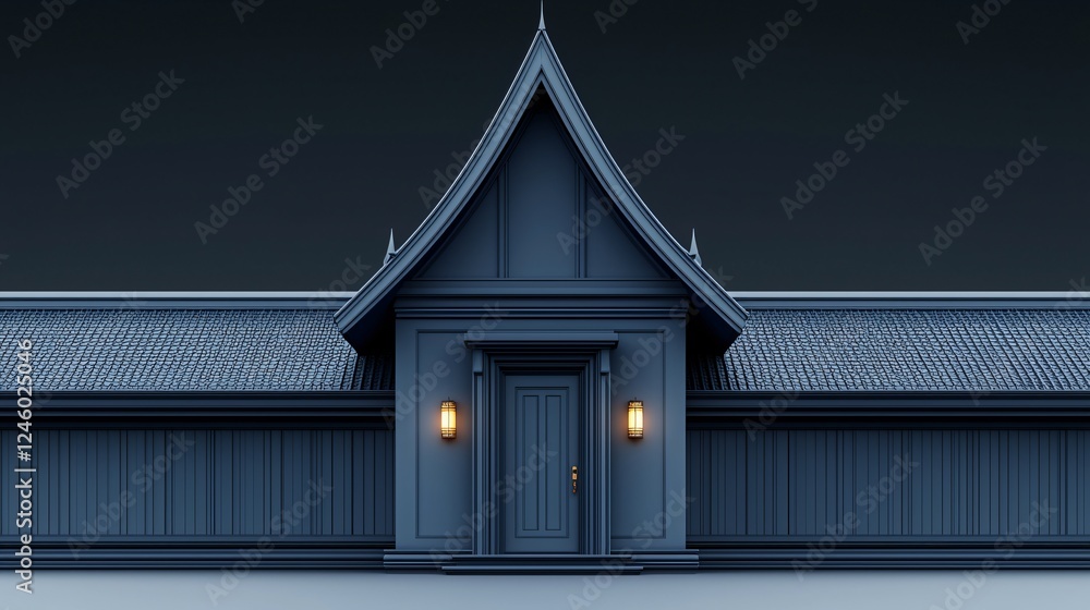 Dark Thai House Exterior, Minimalist Design Dark Thai House Exterior, Minimalist Design