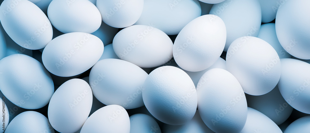 White eggs as a food background. Wide banner. White eggs as a food background. Wide banner.