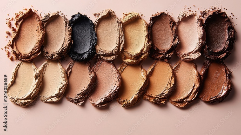 Diverse Range of Foundation Shades on Smooth Surface Display Diverse Range of Foundation Shades on Smooth Surface Display