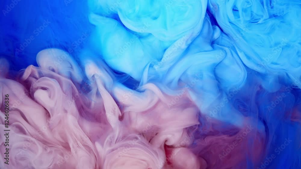 An Abstract Representation of Colorful Smoke in Swirling Patterns of Blue and Red Colors An Abstract Representation of Colorful Smoke in Swirling Patterns of Blue and Red Colors