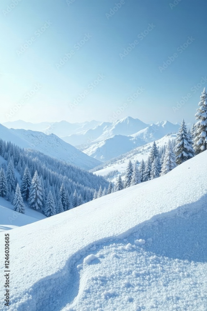 Snowy hills with a vast blizzard in the background, snowy hills, hilly landscape Snowy hills with a vast blizzard in the background, snowy hills, hilly landscape