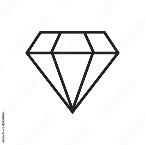 Diamond icon, diamond logo design template.