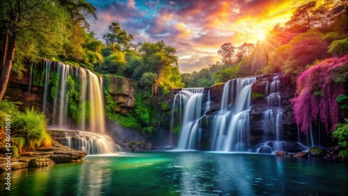 Surreal Khlong Chao Falls, Koh Kood: Thailand's island paradise dreamscape awaits.