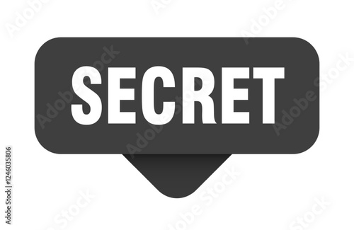 secret sticker. secret sign on transparent background