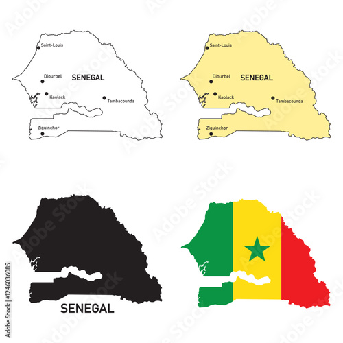 Senegal country map