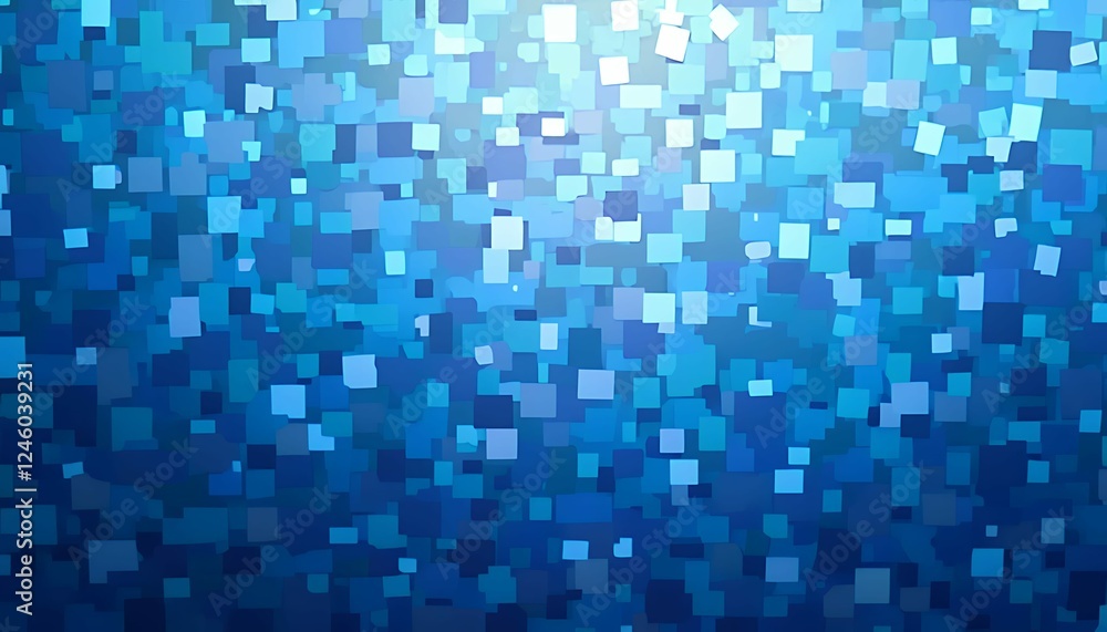 Ombre blue mosaic patterned background with blended shades, creating a dynamic and artistic visual effect, suitable for creative designs Ombre blue mosaic patterned background with blended shades, creating a dynamic and artistic visual effect, suitable for creative designs