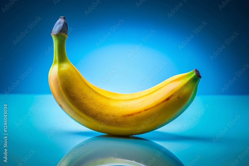 Ripe Banana, Isolated, Tilt-Shift, Full Depth of Field, Stock Photo Ripe Banana, Isolated, Tilt-Shift, Full Depth of Field, Stock Photo