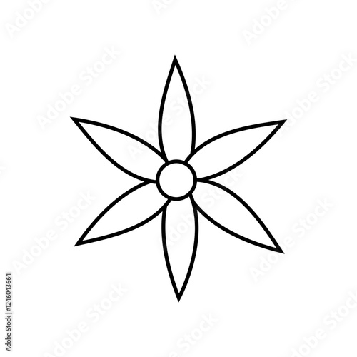 Flower icon vector. Garden illustration sign. Flora symbol or logo.
