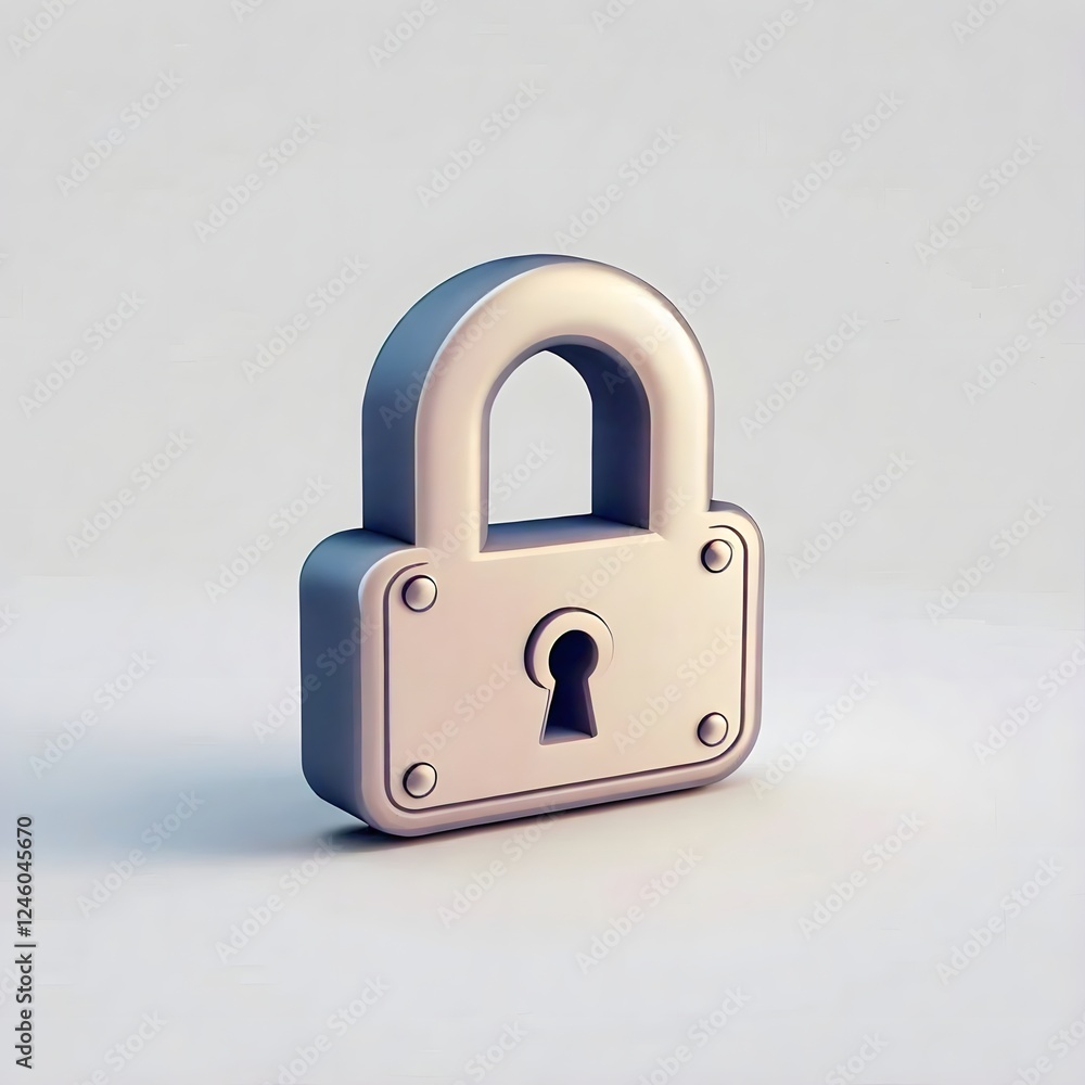 3d illustration of a padlock with a keyhole representing online security data protection and privacy 3d illustration of a padlock with a keyhole representing online security data protection and privacy