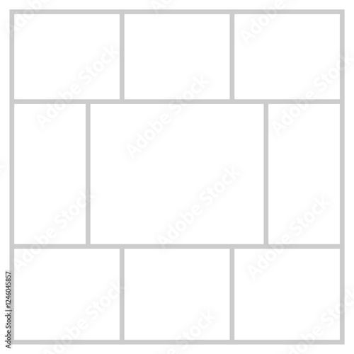 Wallpaper Mural Minimalist vector collage with empty white photo frames, perfect for creating personalized photo layouts or digital galleries design Torontodigital.ca