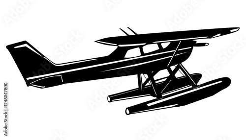 Sea plane, float plane  silhouette 