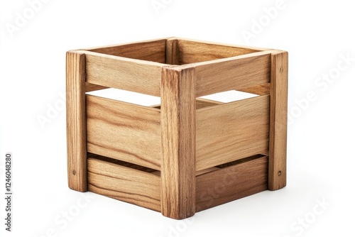 A Rustic Wooden Crate Ready For Storage photo