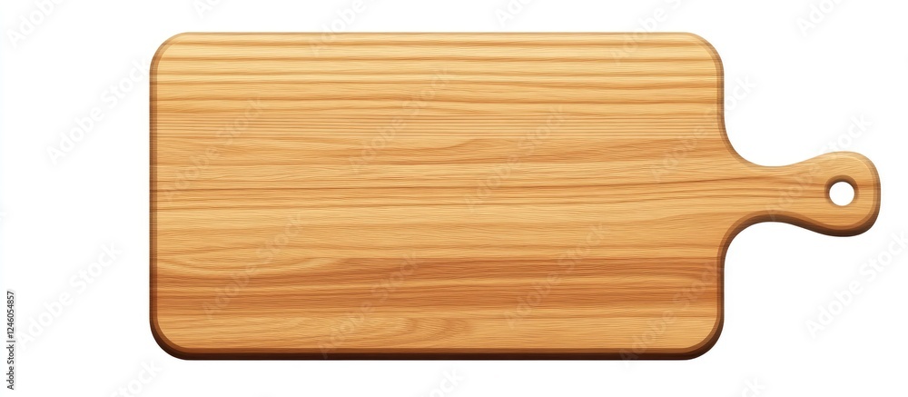 Wooden cutting board top view with a natural finish, light beige wood color, centered on a white background for a clean, minimalist look. Wooden cutting board top view with a natural finish, light beige wood color, centered on a white background for a clean, minimalist look.