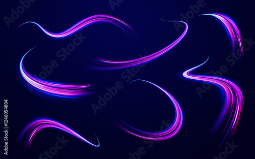 Iight background, speed, wavy, swirl,curve,speedy,vector. Abstract background rotational border lines. Neon stripes in the form of drill, turns and swirl.