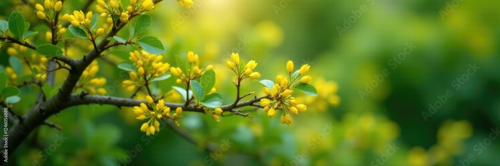Tree branches with small, yellowish-green flowers, plant, trees, yellow flowers Tree branches with small, yellowish-green flowers, plant, trees, yellow flowers