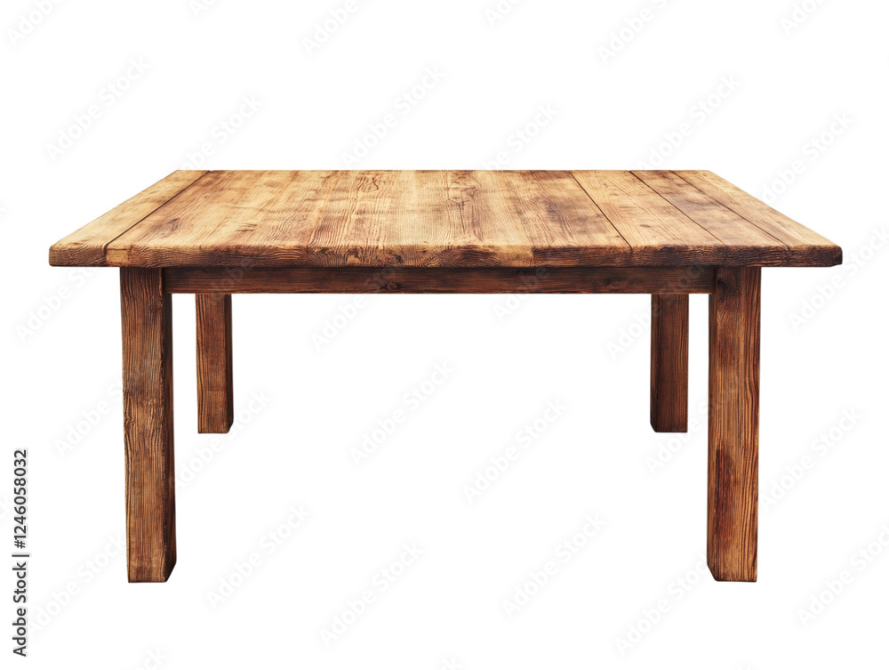 Wooden table isolated on transparent background Wooden table isolated on transparent background