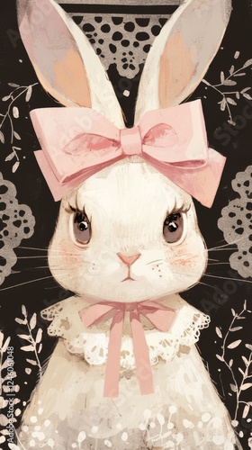Rabbit with Pink Bow-tie