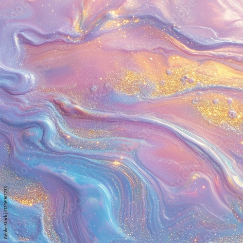 Iridescent Pastel Fluid Waves