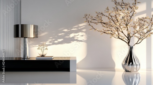 Wallpaper Mural Modern minimalist interior design with vase and lamp Torontodigital.ca