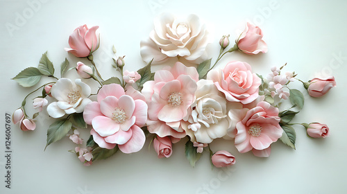 Wallpaper Mural bouquet of pink roses in vase Torontodigital.ca