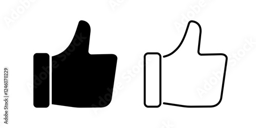 Like icon. Thumb up icon