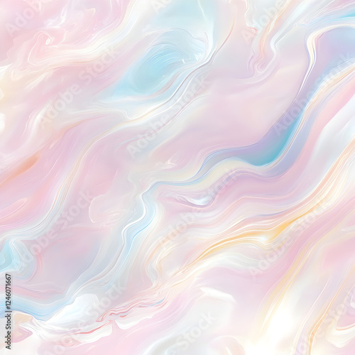 A pastel marble shiny texture pattern in bright pastel rainbow colors, background.