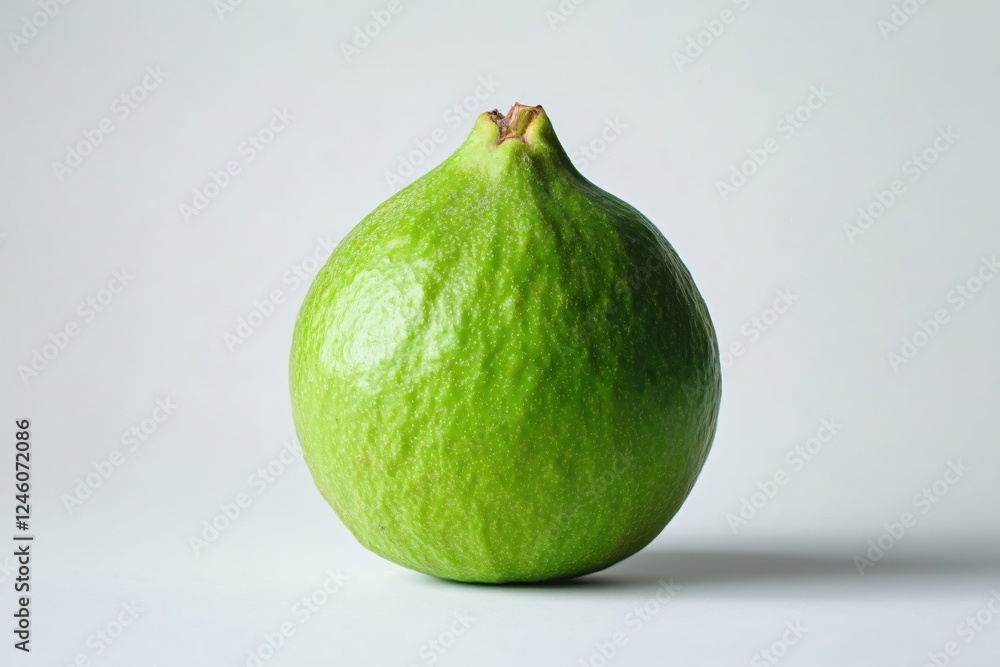 Fresh Green Guava Fruit on White Background a Tropical Delightful and Healthy Still Life Fresh Green Guava Fruit on White Background a Tropical Delightful and Healthy Still Life