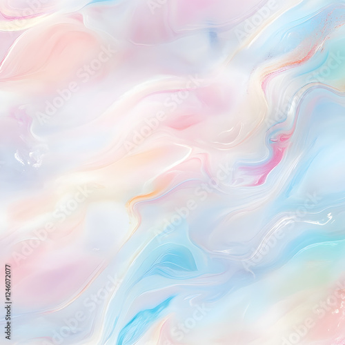A pastel marble shiny texture pattern in bright pastel rainbow colors, background.