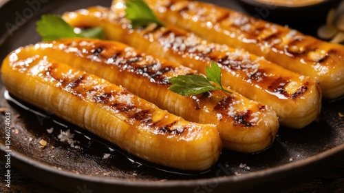 Deliciously Glazed Sweet Plantains with Fresh Parsley and Coconut