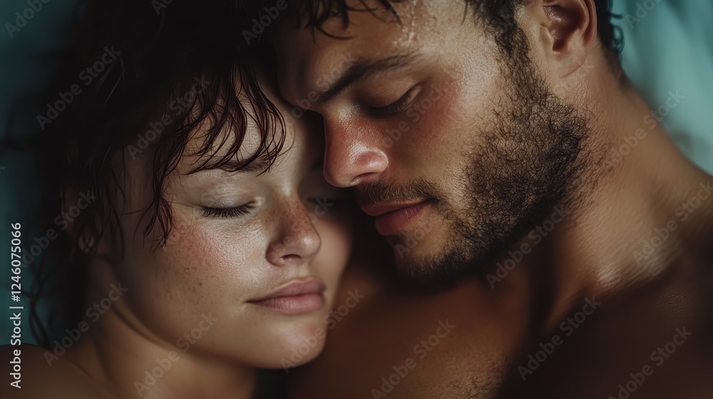 A close-up image capturing the warmth and intimacy of a couple embracing, showcasing their deep connection and emotional bond in a tender moment of affection. A close-up image capturing the warmth and intimacy of a couple embracing, showcasing their deep connection and emotional bond in a tender moment of affection.