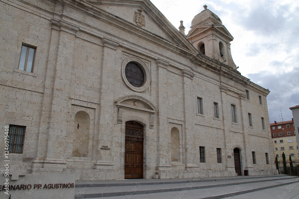 Obraz premium church of the royal college of the augustins in valladolid in spain