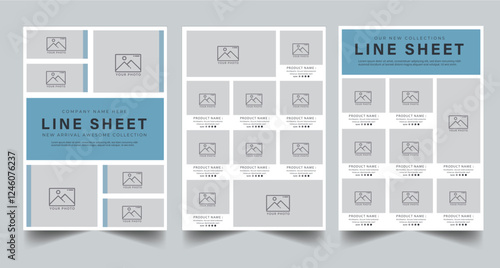 Product Catalog Design, Product Line Sheet Template, Wholesale Template,