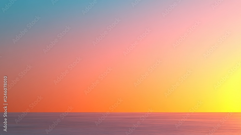 Serene sunset over calm ocean waters Serene sunset over calm ocean waters