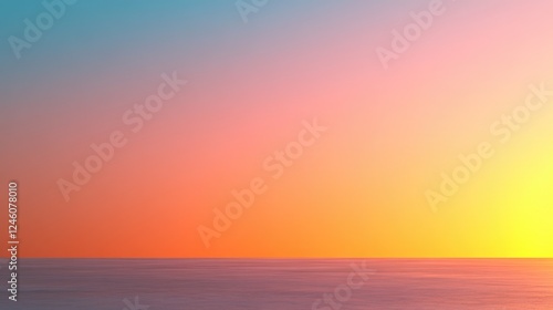 Serene sunset over calm ocean waters