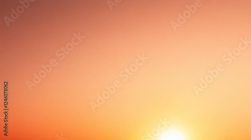 Serene sunset with warm gradient hues in the sky