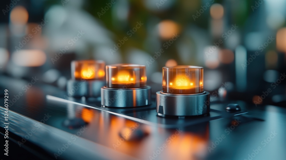 A detailed view of glowing gas stove knobs captures the essence of modern kitchen technology and the warmth of home-cooked meals, inviting culinary creativity. A detailed view of glowing gas stove knobs captures the essence of modern kitchen technology and the warmth of home-cooked meals, inviting culinary creativity.