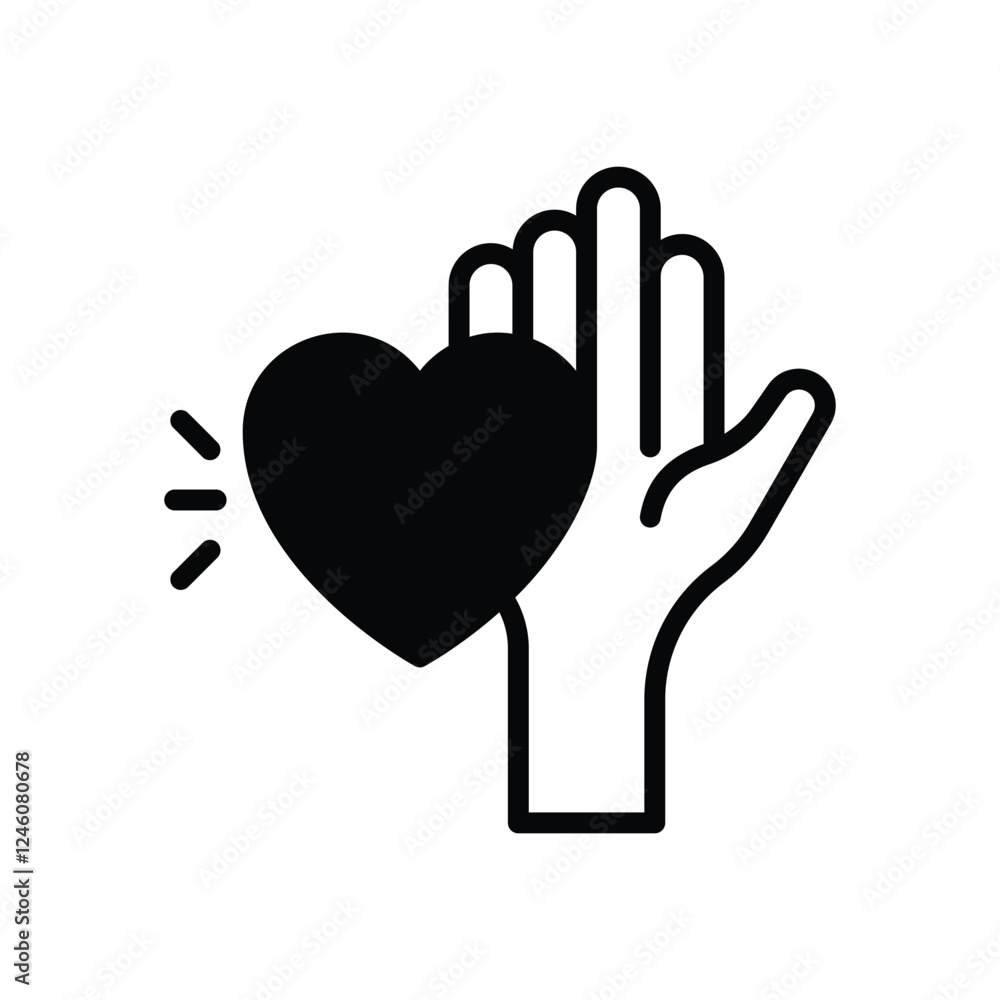 Obraz premium Volunteering vector icon