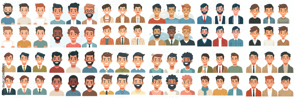 business man avatar vector set business man avatar vector set