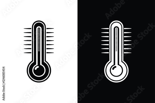 Thermometer Icon Silhouette. Vector Designs for Any Project