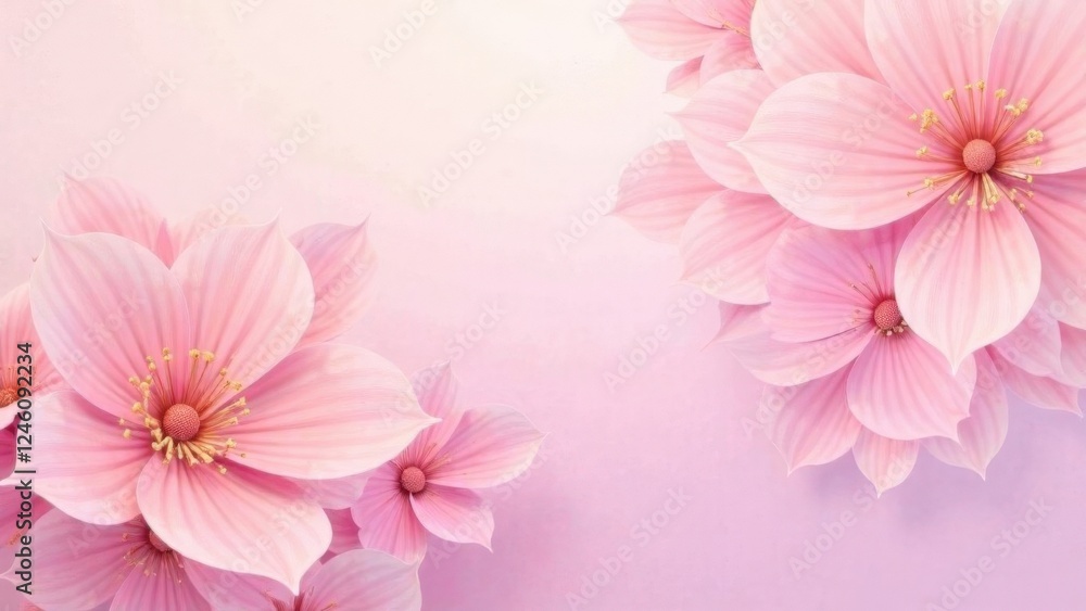Fototapeta premium Abstract spring background with floral circles in pastel colors. A great choice for website design, advertising and postcards. Awakening of spring, youth, freshness, beauty, tenderness