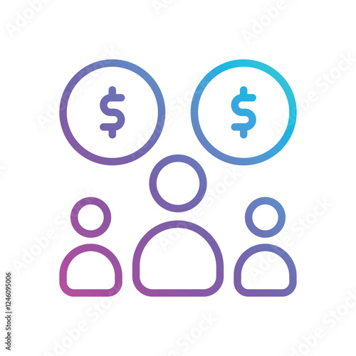 Crowd Funding vector icon