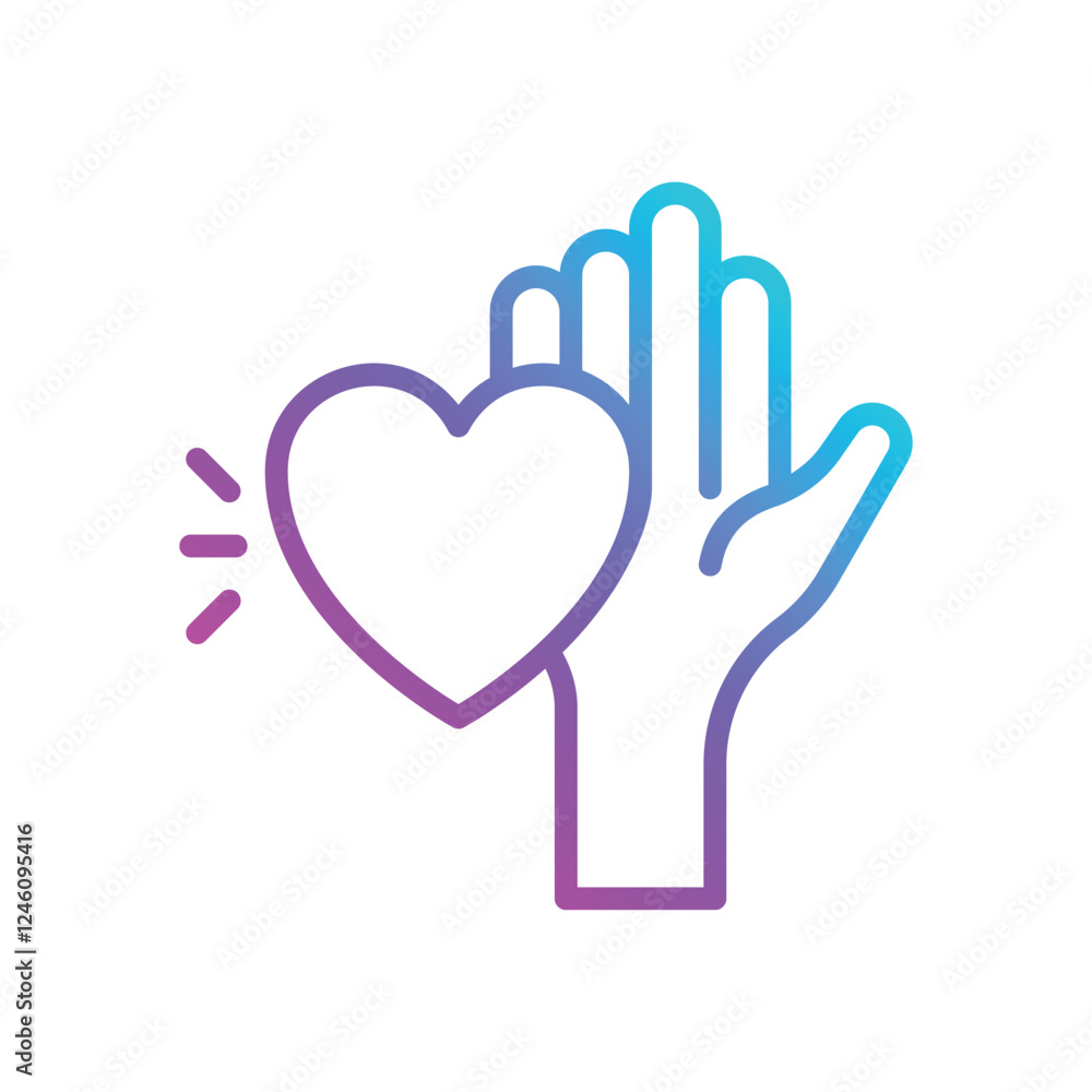 Obraz premium Volunteering vector icon