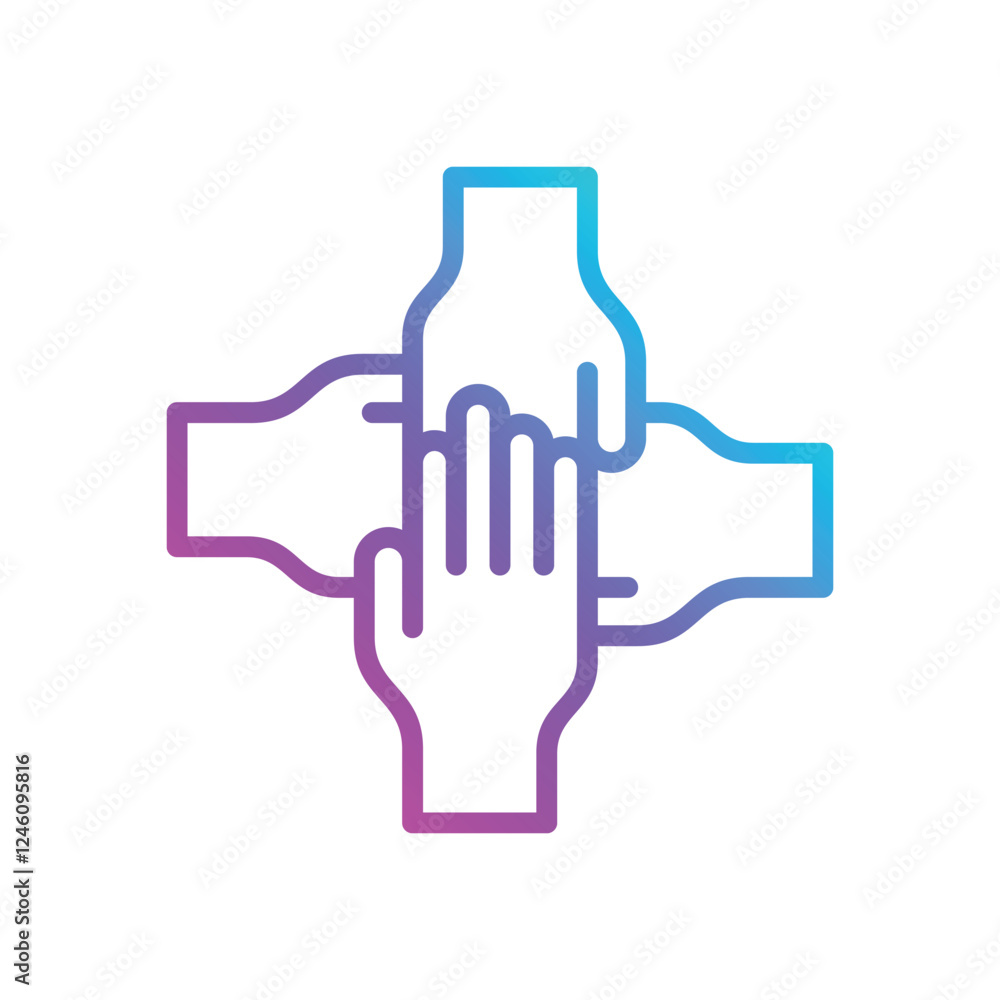 Obraz premium Cooperation vector icon