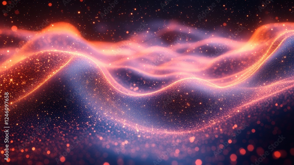 Fototapeta premium abstract technology background with dynamic energy flows and cybernetic elements