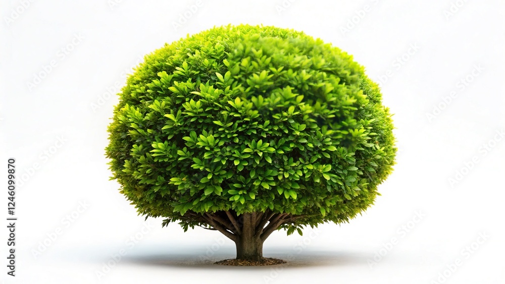 Isolated Shrub, Single Bush, White Background, Clipping Path, Plant, Nature Stock Photo Isolated Shrub, Single Bush, White Background, Clipping Path, Plant, Nature Stock Photo
