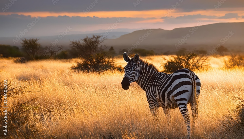 Naklejka premium Vigorous Roe Deer Bolting through a WildflowerLaden Forest as a Hunter Approaches, Capturing the Majesty of the Great Outdoors in the Herb Familys Domain